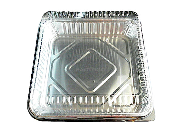 Stock Your Home 8” Square Foil Pans with Lids (50 Pack) - Foil Cake Pans  with Lids - Aluminum Foil Baking Pans - Disposable Cake Pans - 8 Inch  Square