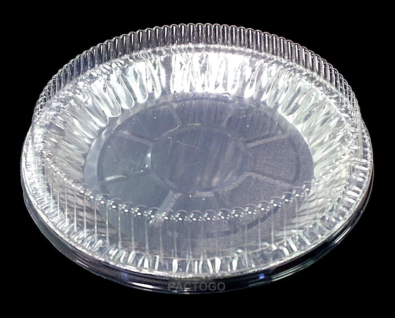 Handi-Foil 9 Round Aluminum Foil Cake Pan w/Clear Dome Lid 50/PK