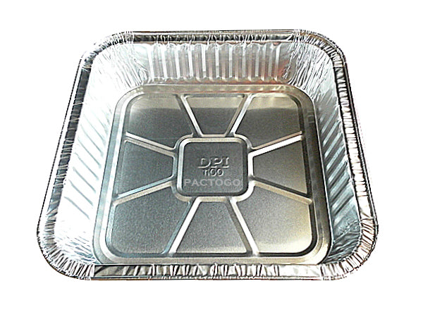 Durable 9 Square Cake Foil Pan 1 3/4 Deep 50/PK