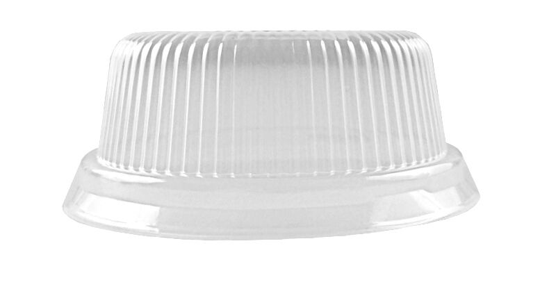 HFA 4 oz. Aluminum Foil Utility Cup w/Clear High Dome Lid 100/PK