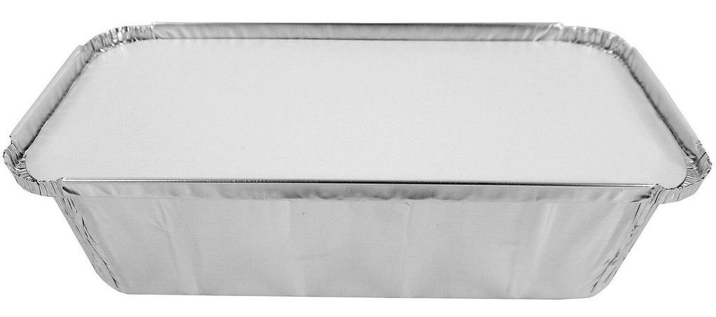 Handi-Foil 1 1/2 lb. Aluminum Foil Loaf Pan IVC w/Clear Dome Lid 50/PK –