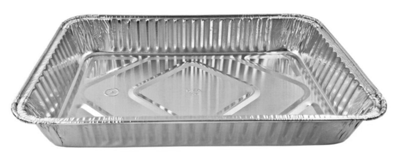Handi-Foil 11 x 7 Shallow Oblong Aluminum Danish/Cake Pan 3/4 Deep (pack  of 12)