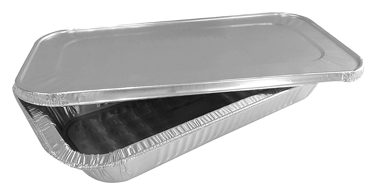 Quarter-Size Deep Steam Table Aluminum Foil Pan w/Lid Combo 200/CS
