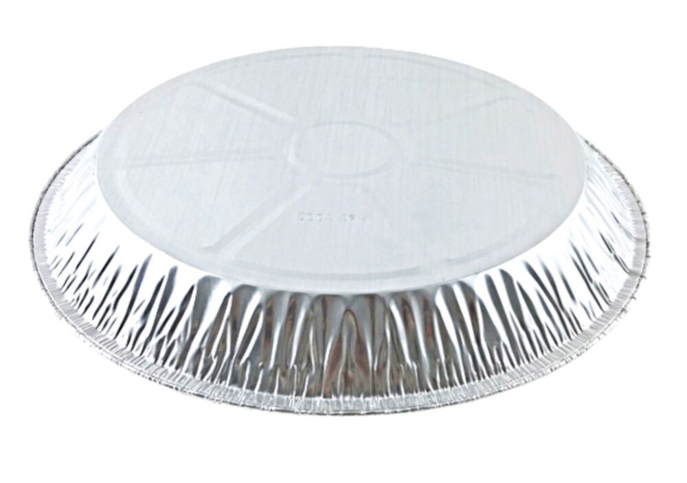 Aluminium pie tins top