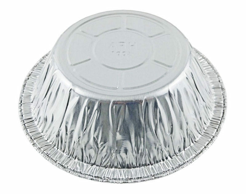 Handi-Foil 5 3/4" Aluminum Foil Pot Pie Pan (12 oz.) w/Clear Dome Lid 125/PK