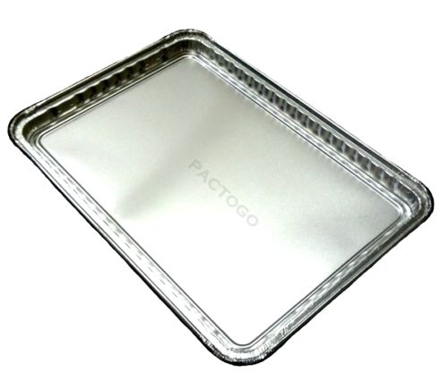 6-Pack) 1/8 Size Aluminum Bun Sheet Baking Pan Serving Tray 6 1/2 x 9 1/2  NEW
