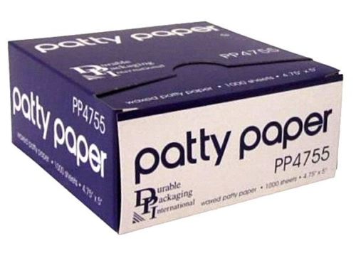 Choice 5 3/16 Semi-Wax 25# - 33# Square Paper Patty with 3 Holes - 680/Box
