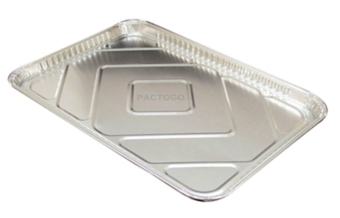 Durable Packaging 9 Square Foil Cake Pan and Lid - 25/Pack