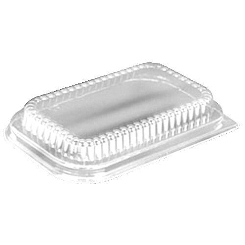 Durable 1 lb. Aluminum Foil Mini-Loaf Pan w/Dome Lid 50/PK