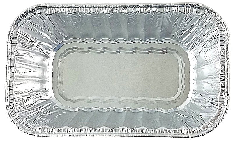 Pactogo 1 lb. Red Aluminum Foil Holiday Mini-Loaf Snowflake Pan