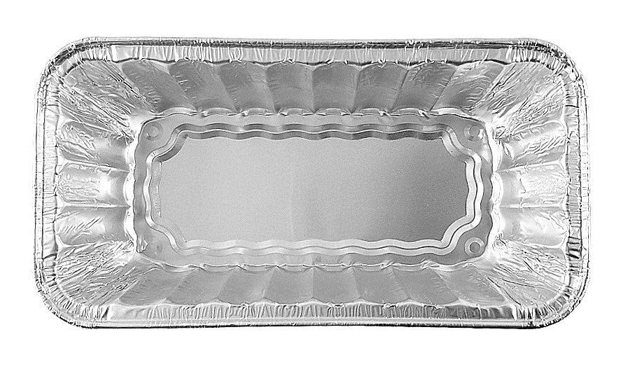 1 lb. Red Holiday Christmas Snowflake Aluminum Foil Small Mini Loaf / Bread  Baking Pans with Clear Dome Lids (Pack of 200 Sets)