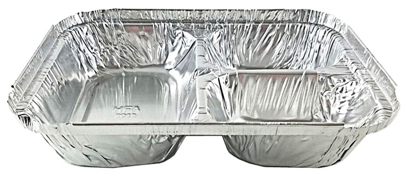 Choice 2.25 lb. Foil Oblong Take-Out Container with Dome Lid - 250