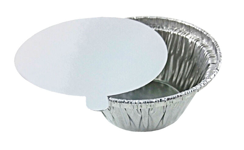 Aluminum Cupcake Liners with Dome Lids 50 Pack, 5oz Foil Baking