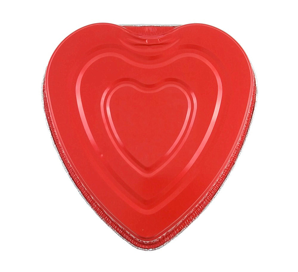 Handi-Foil Red Aluminum Foil Heart Cake Pan (PANS ONLY NO LIDS) 100/CS