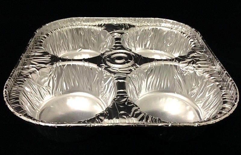 Handi-foil Cook-n-Carry 4 Aluminum Muffin Pans with 4 Lids and 24 Bake Cups