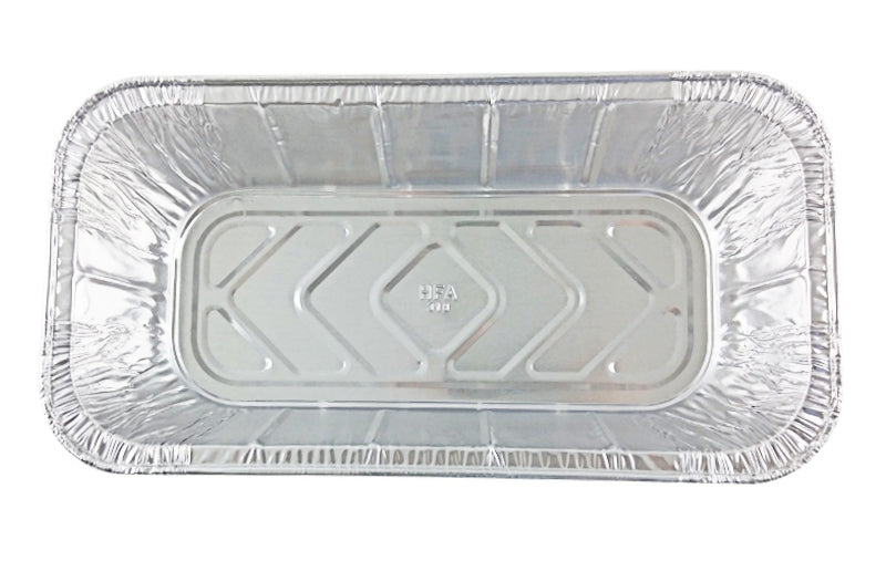 HFA Gourmet-to-Go 6 lb. Extra-Large Silver Entrée Foil Pan w/Clear Dom –