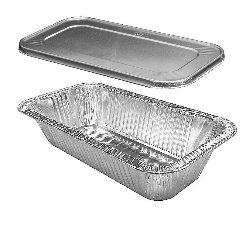 Handi-Foil Third-Size Deep Steam Table Aluminum Pan w/Lid Combo Pack 50/PK