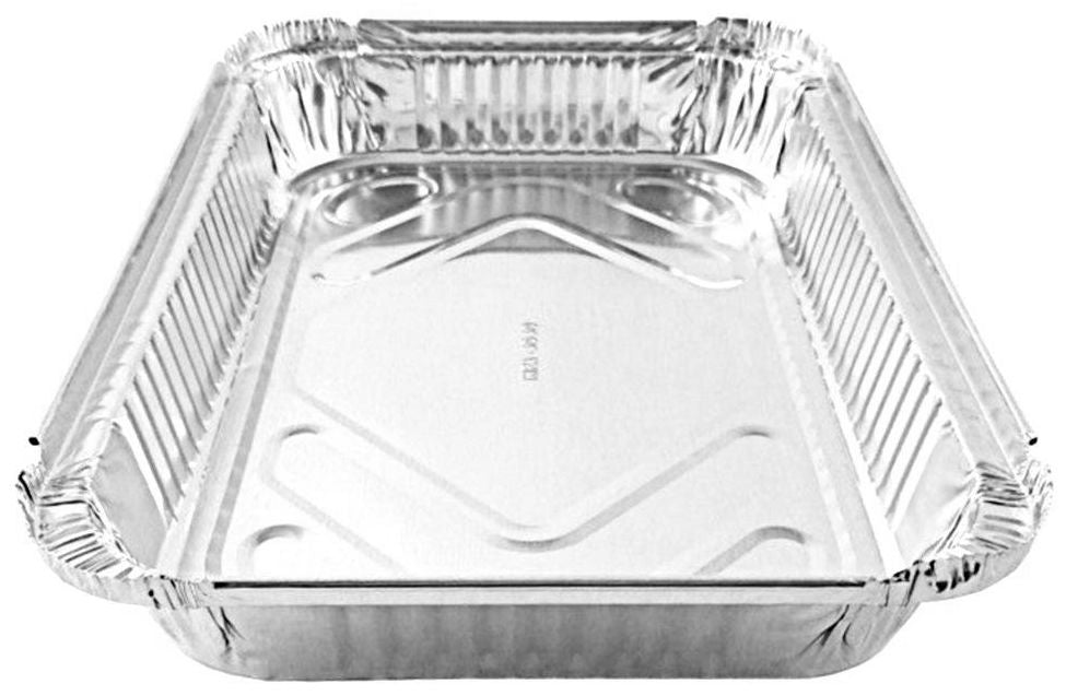 4 lb. Oblong Entrée Take-Out Foil Pan w/Board Lid Combo 250/CS –