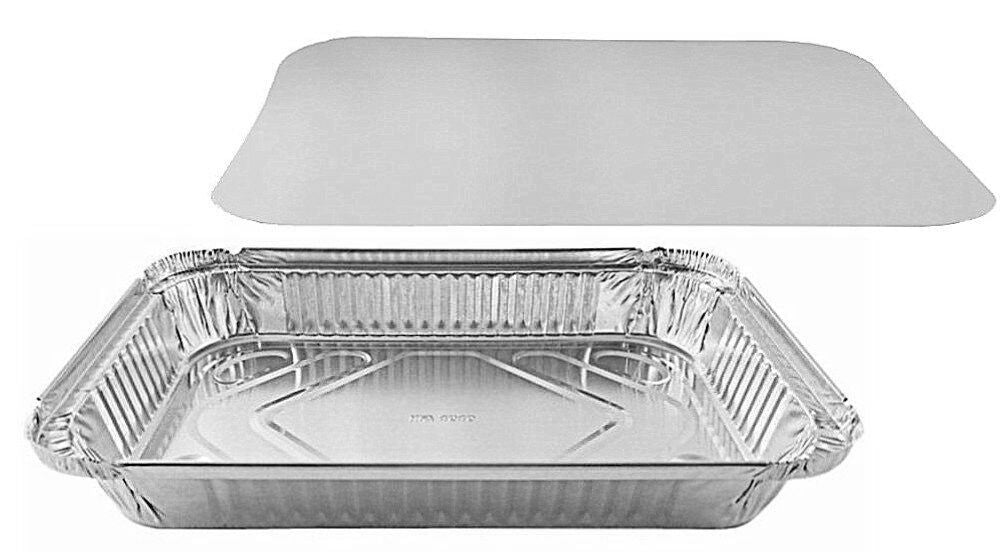 Rectangular Disposable Roasting Tray Aluminium Foil Container Large Foil  Tray