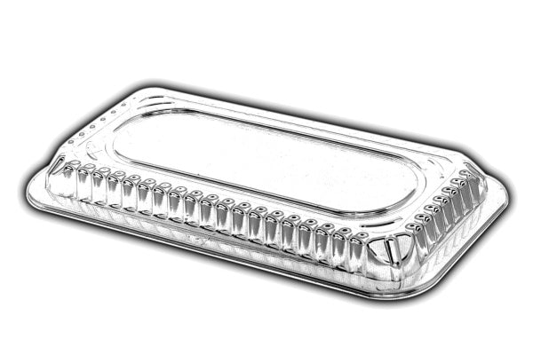 Handi-Foil 1 1/2 lb. Aluminum Foil Loaf Pan IVC w/Clear Dome Lid 50/PK –