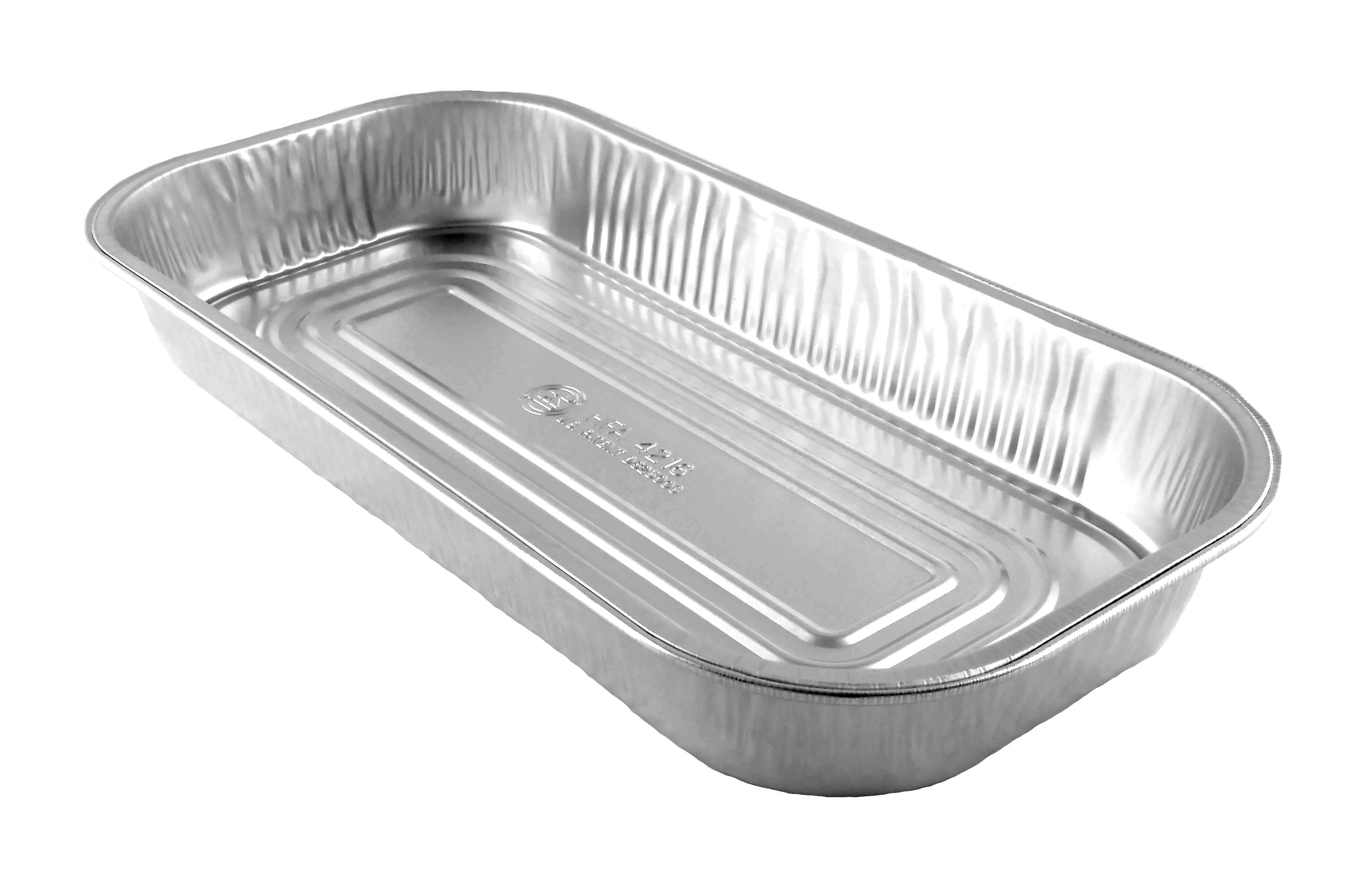 HFA Gourmet-to-Go 6 lb. Extra-Large Silver Entrée Foil Pan w/Clear Dome Lid 25/CS