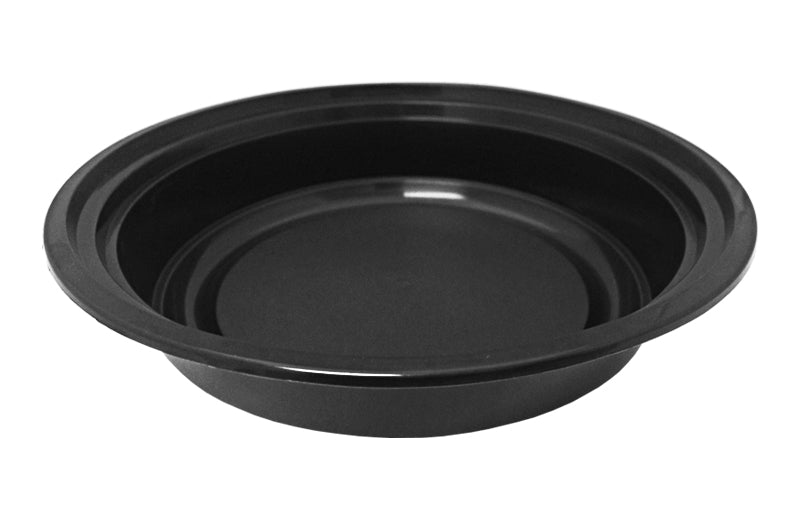 24 oz. Round Black  7" Container With Lid Combo 50/PK