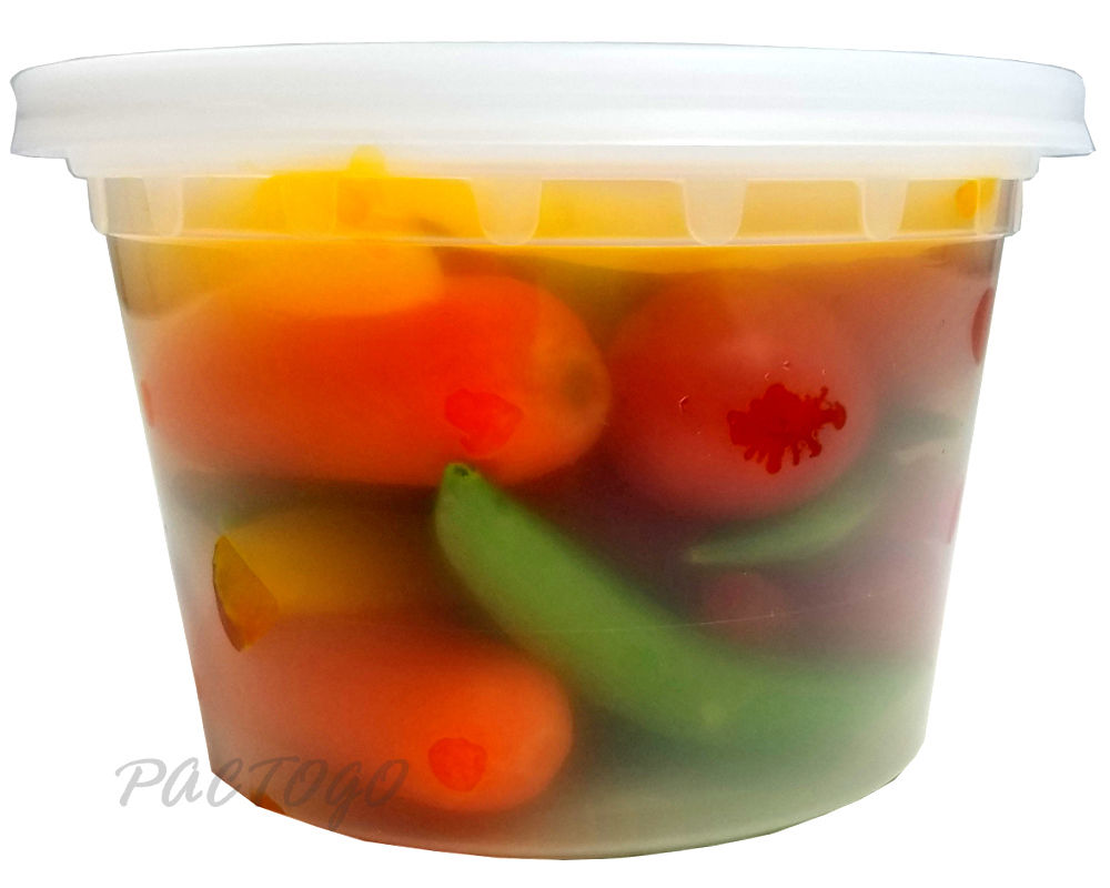 48Set - 16oz.] Plastic Deli Food Storage Containers With Plastic