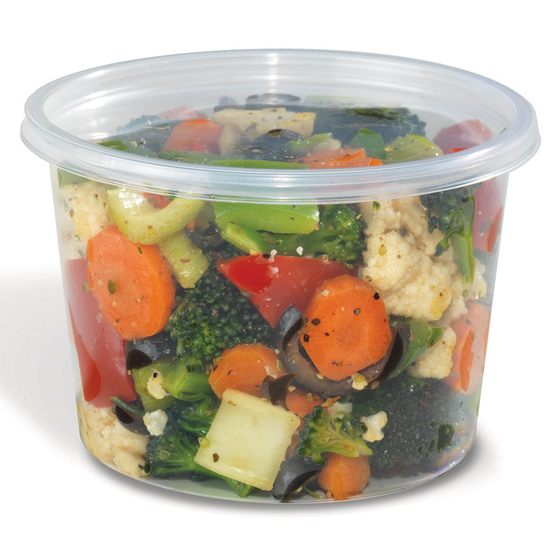 Hoffman Plastic HT16 16oz. Clear Round Deli Container-500/CS- SPLYCO