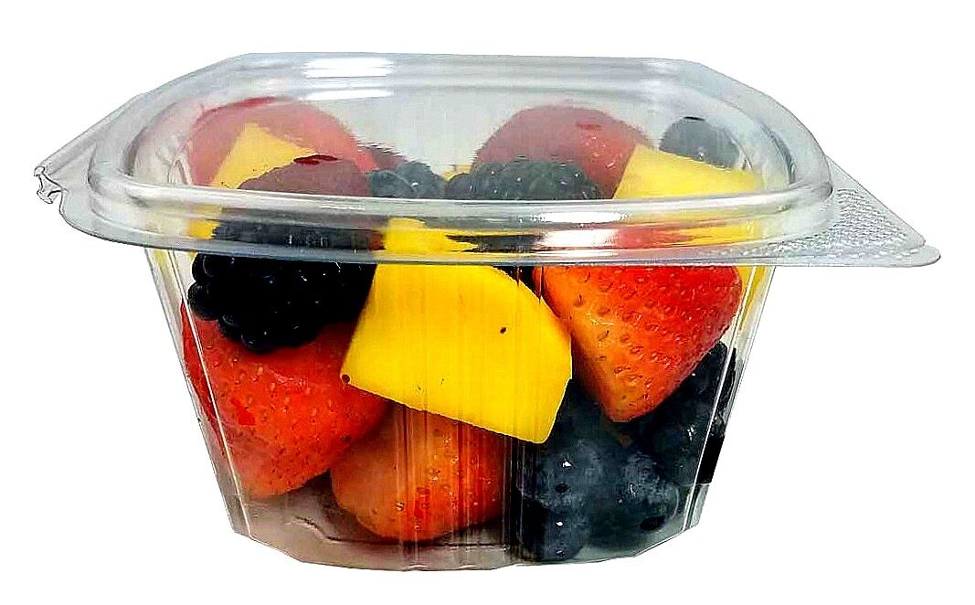 13 inch 4 Compartment Fruit Container with Dip Cup