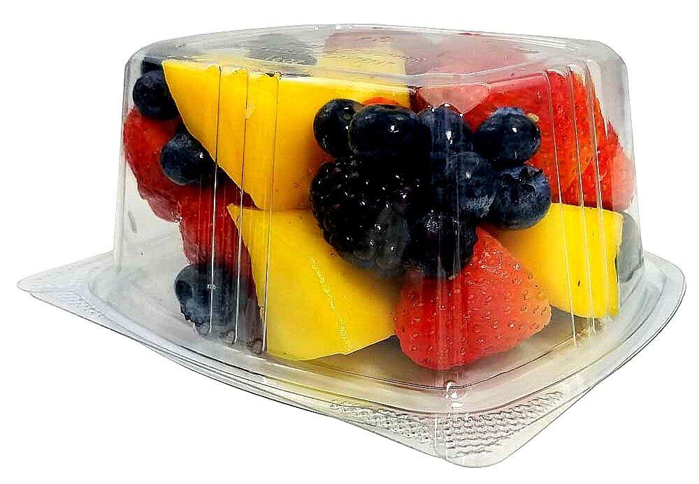 13 inch 4 Compartment Fruit Container with Dip Cup