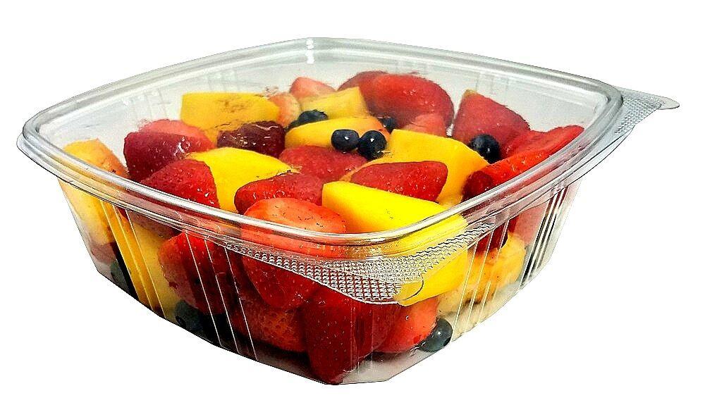 8 oz. Clear Hinged Deli Fruit Container 50/PK