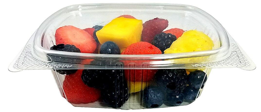 48 oz. Clear Hinged Deli Fruit Container 50/PK