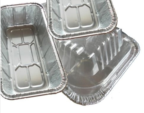 1 lb. aluminum foil take-out pan with plastic lid #220P